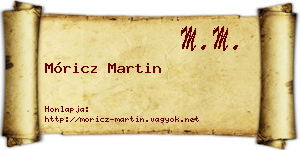 Móricz Martin névjegykártya